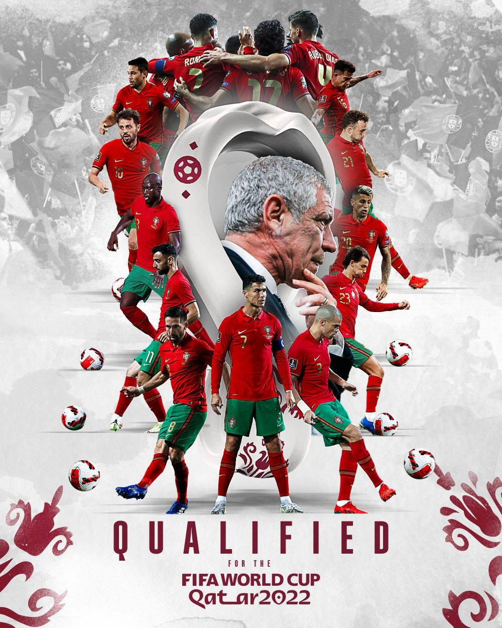 Konstrueret portugisisk national fodboldhold kunst Wallpaper