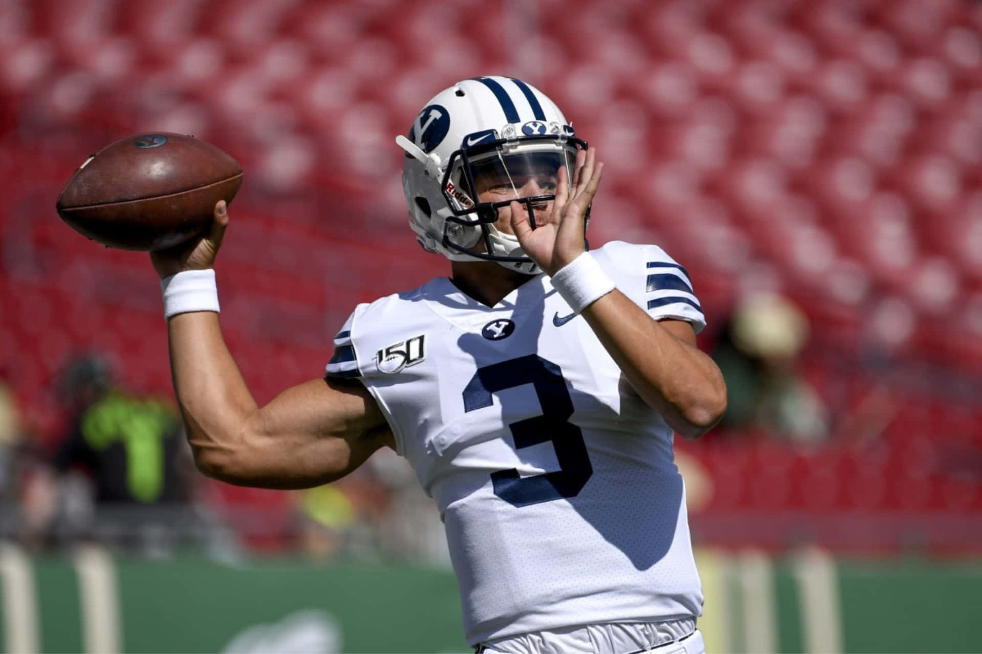 Quarterback Preparingto Throw Football Wallpaper