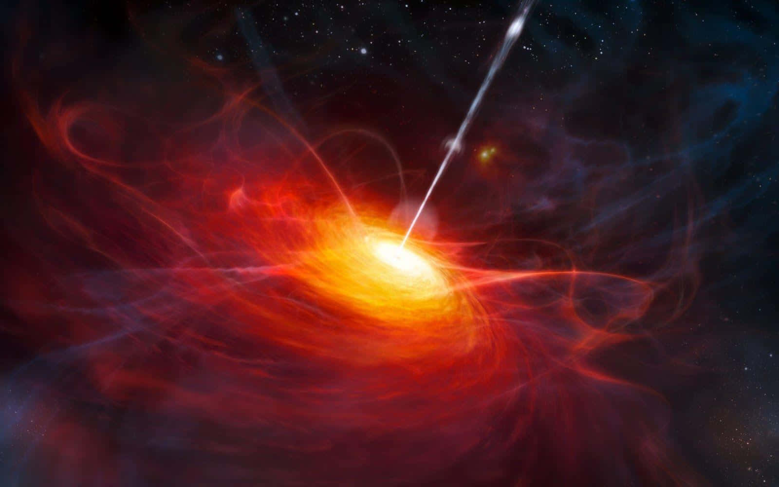 Enchanting Quasar in the Depth of Space Wallpaper