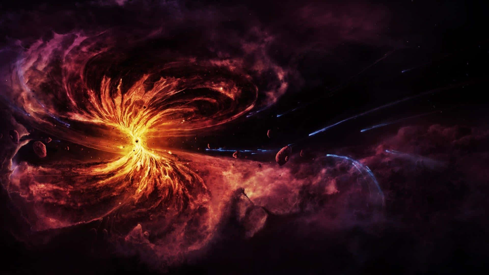Mesmerizing Quasar in Space Wallpaper