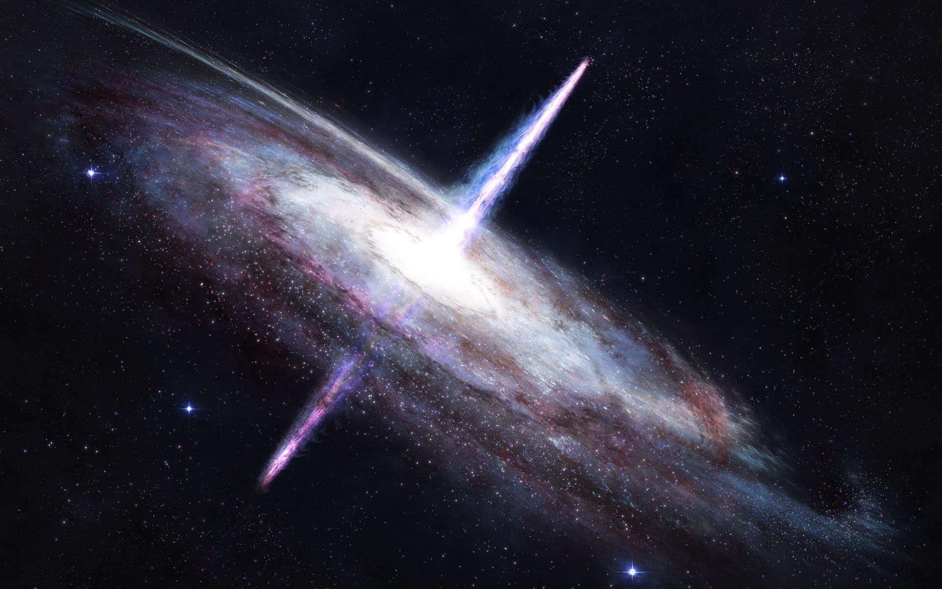Enthralling Outer Space Quasar Wallpaper