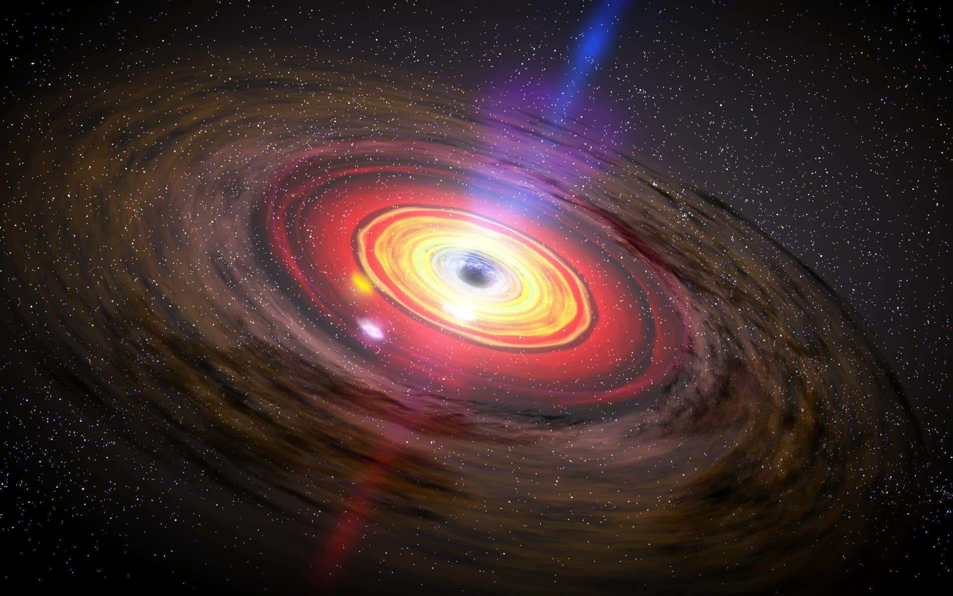 Spectacular Quasar Illuminating Outer Space Wallpaper