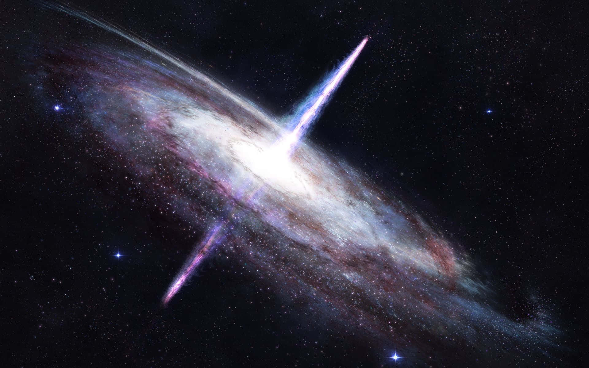 A Vibrant Quasar in Deep Space Wallpaper