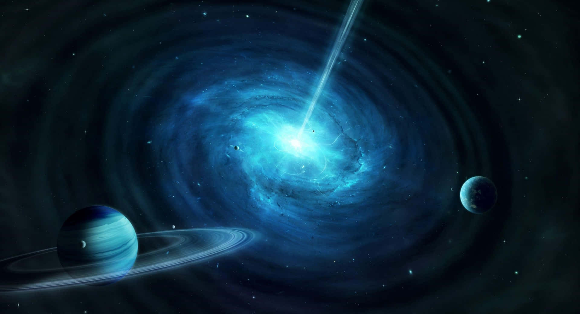Mystifying Quasar in Space Wallpaper