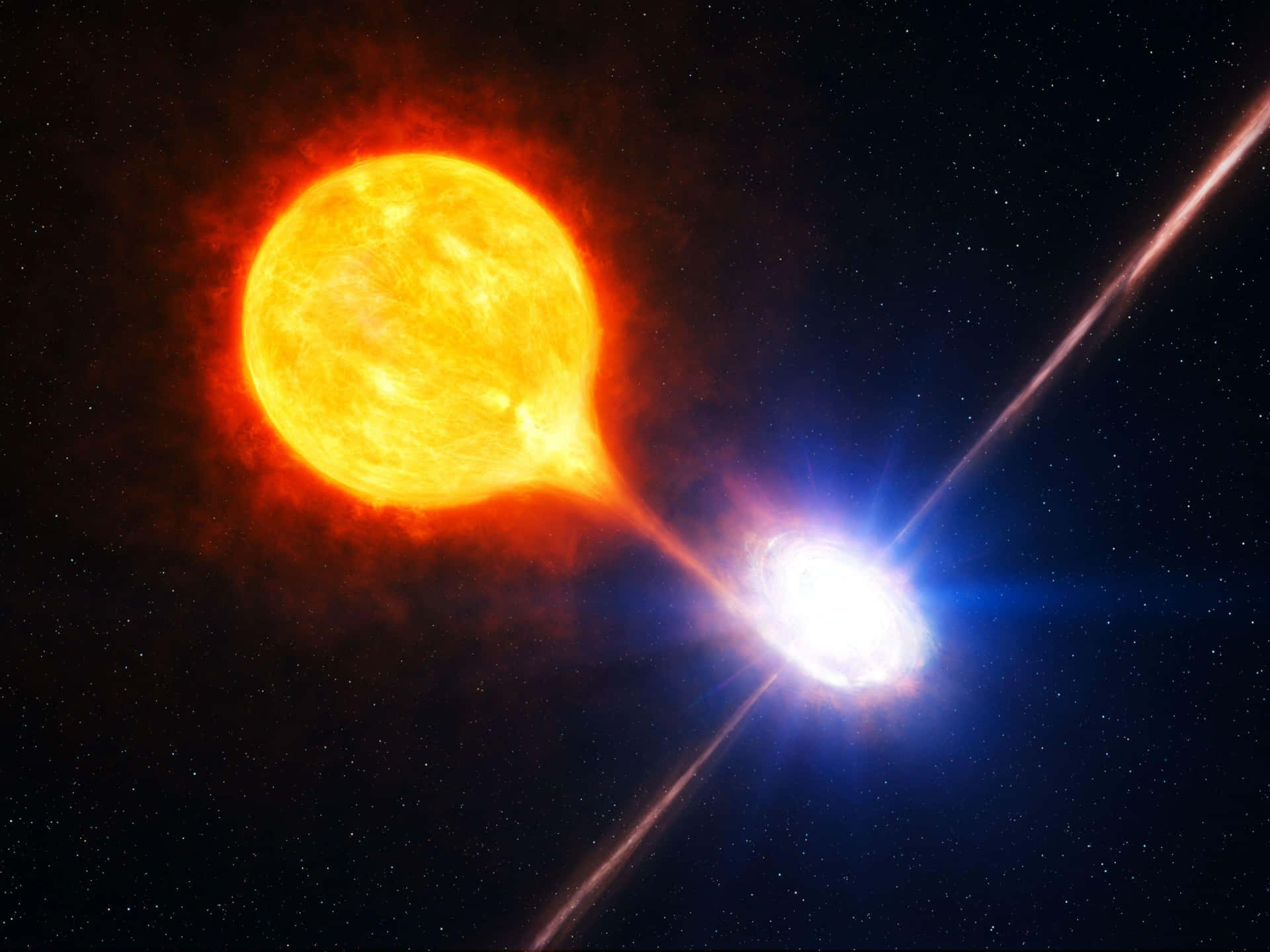 Celestial Quasar Explosion Wallpaper