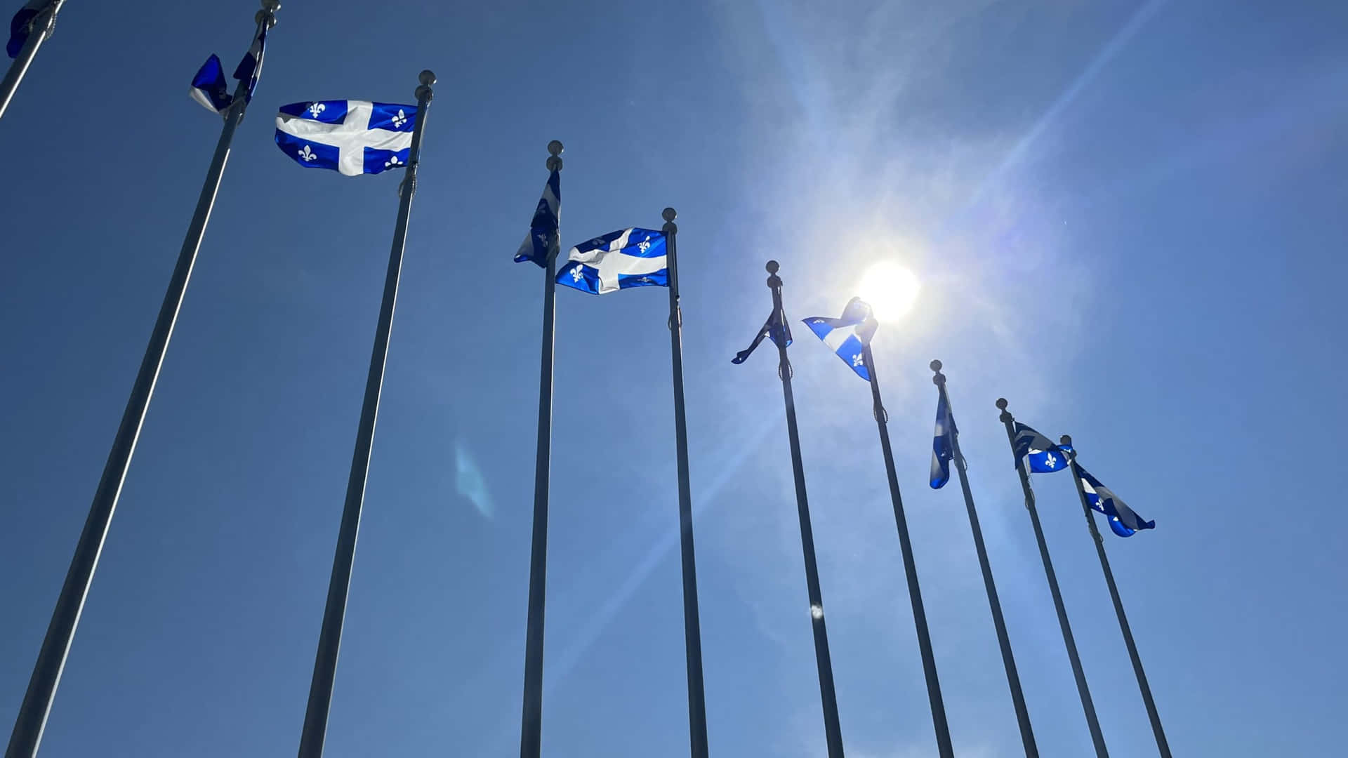 Bendera Quebec Fleurdelise Saint Jean Baptiste Wallpaper