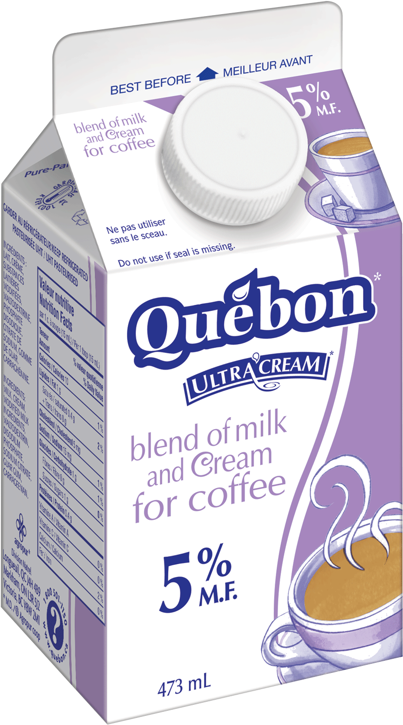 Quebon Ultra Cream Milk Carton PNG