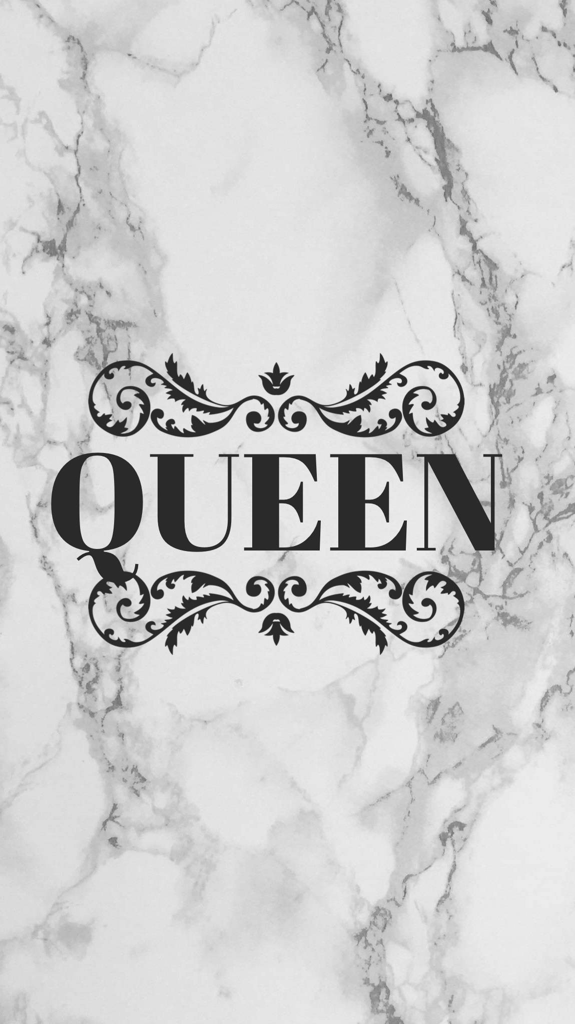Queen Black White Marble Iphone Wallpaper