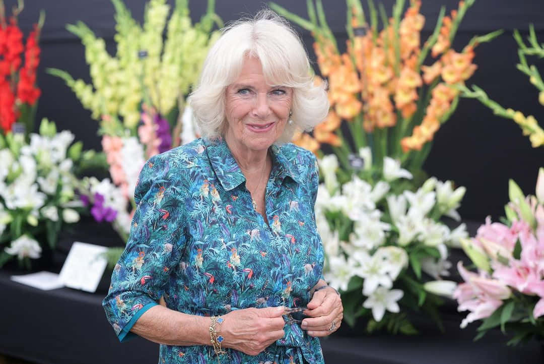 Queen Camilla At Flower Competition Wallpaper