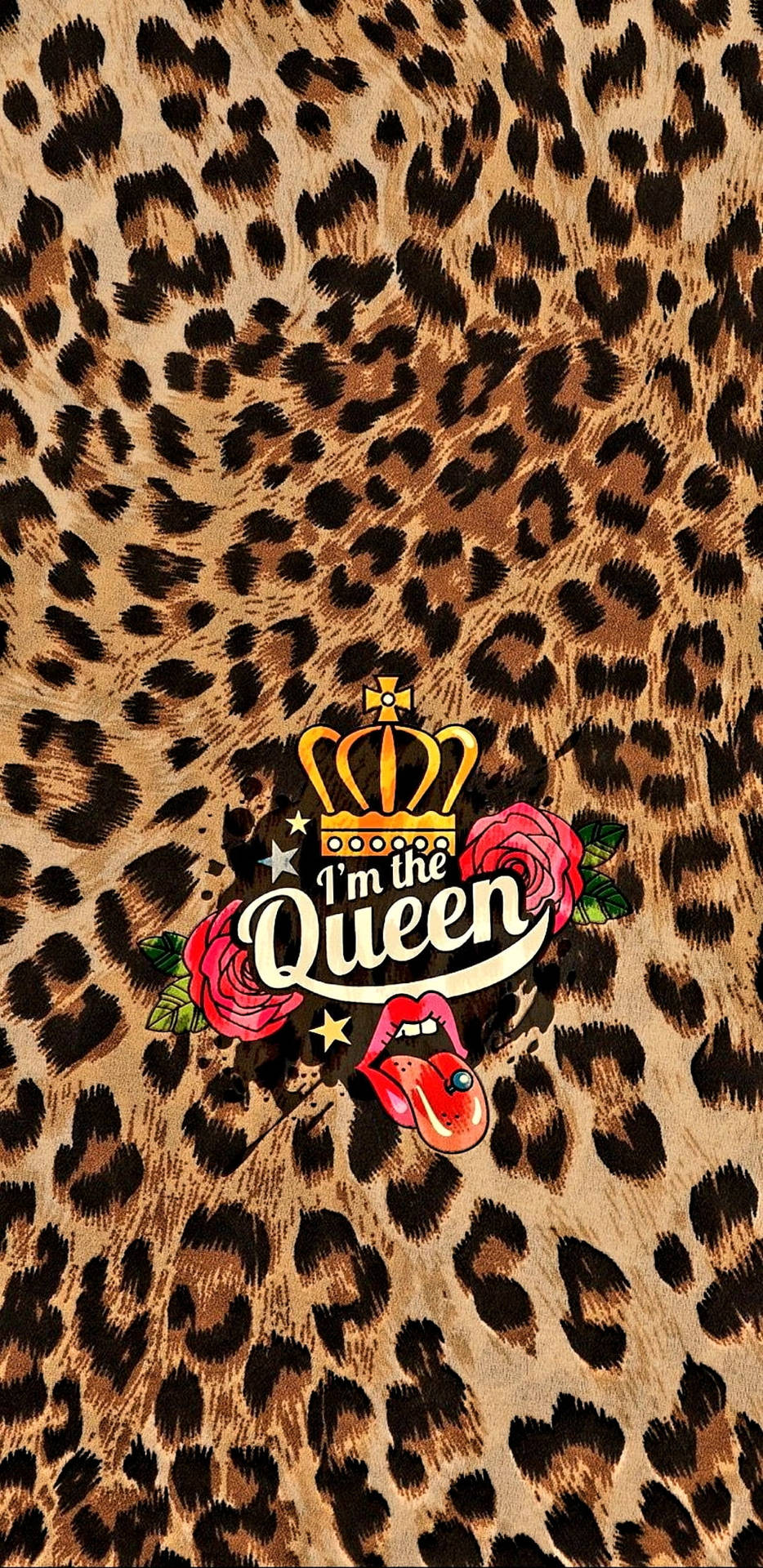 Queen Cute Leopard Print Background