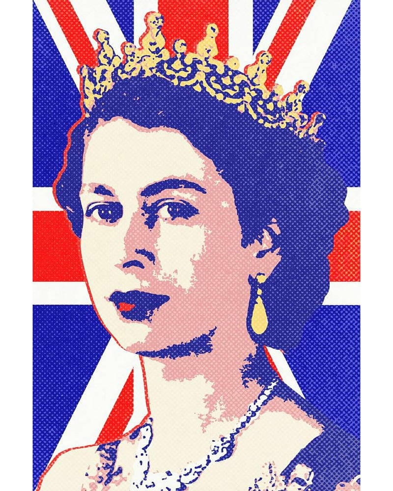Queen Elizabeth Pop Art Portrait Wallpaper