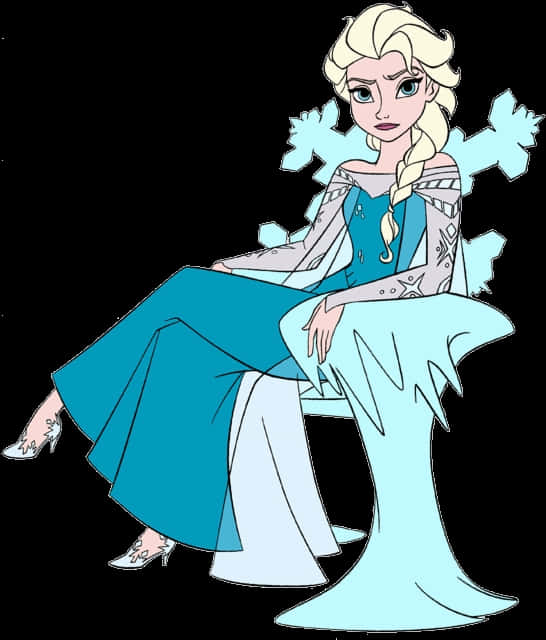 Queen Elsa Frozen Character Illustration PNG