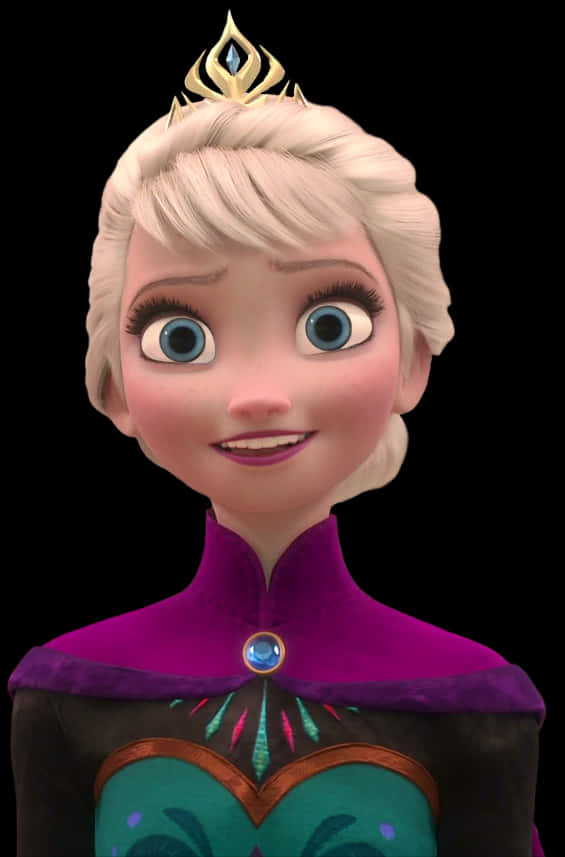 Queen Elsa Portrait Frozen PNG