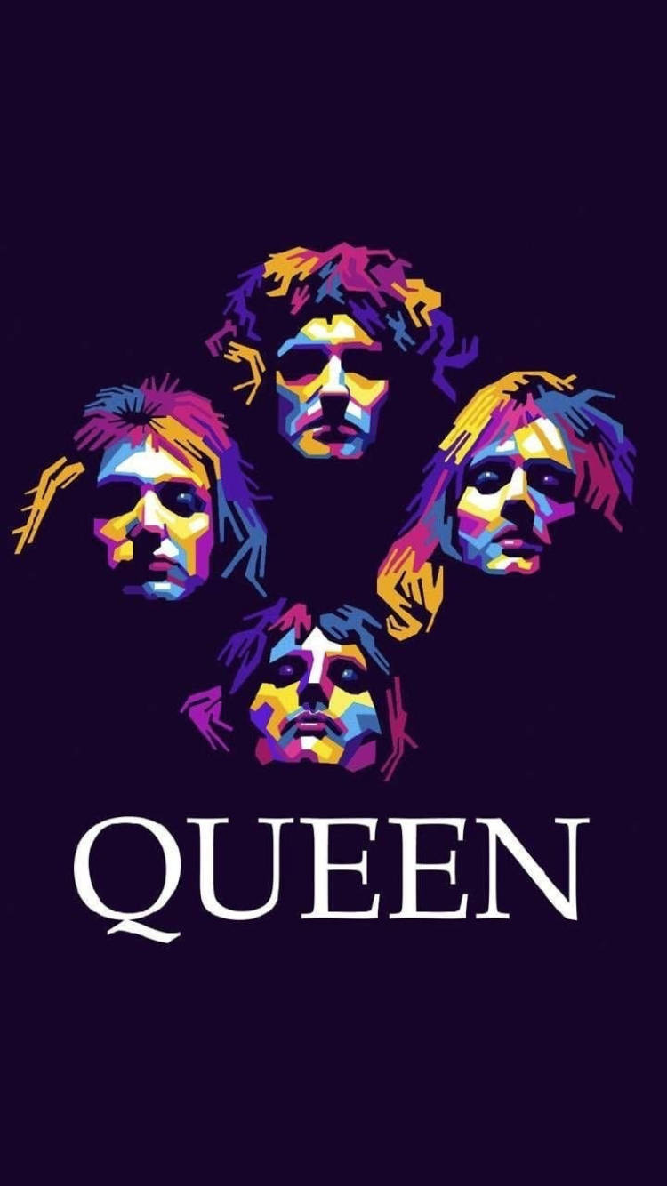 Queen Four Faces Poster Wallpaper