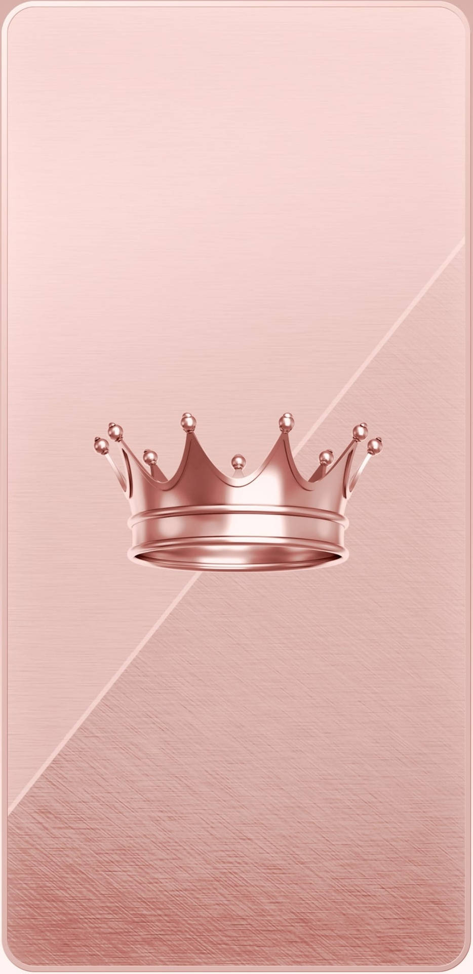 Drottninggirly Rose Guld Krona Wallpaper
