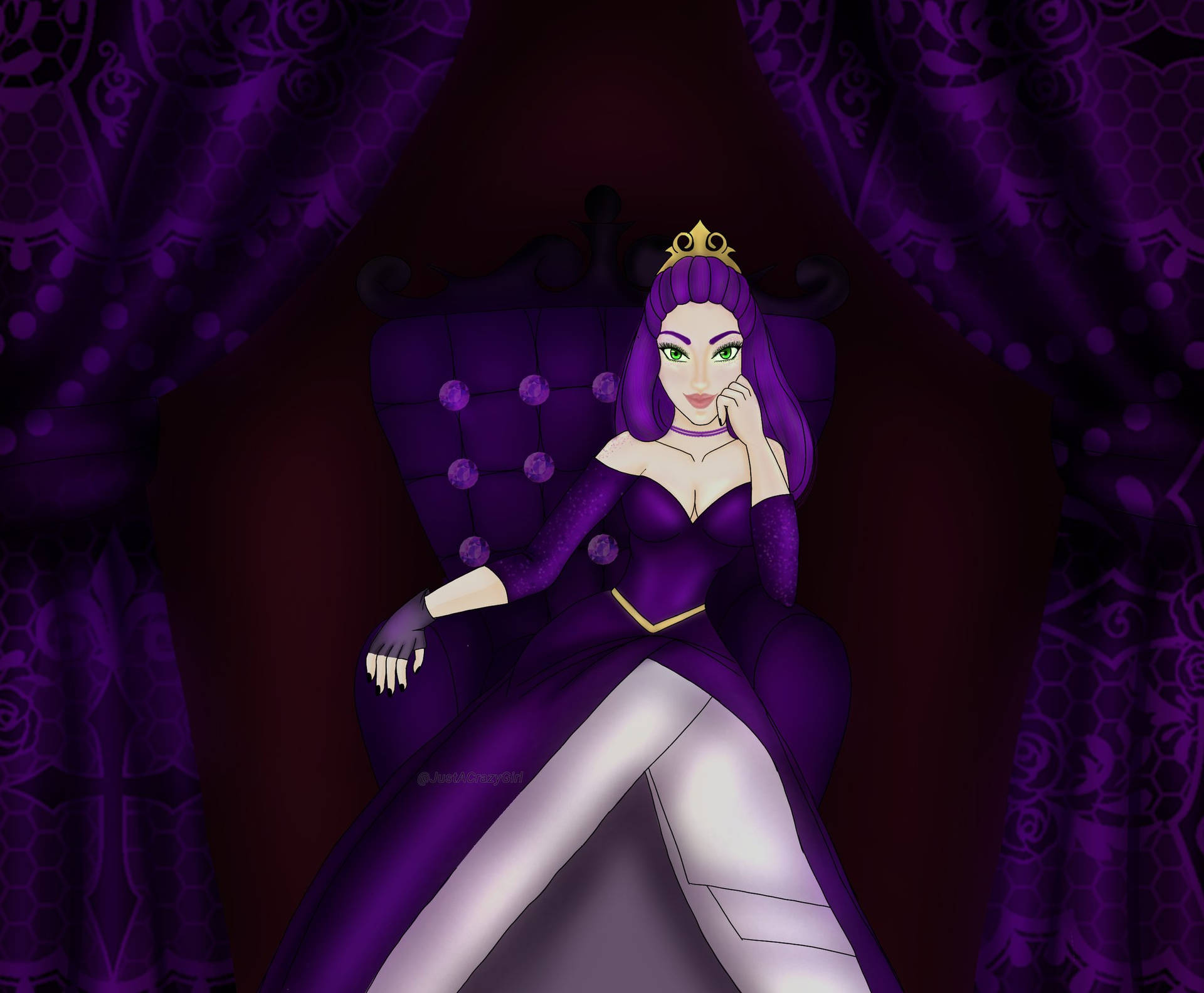 Queen Mal Descendants Throne Wallpaper