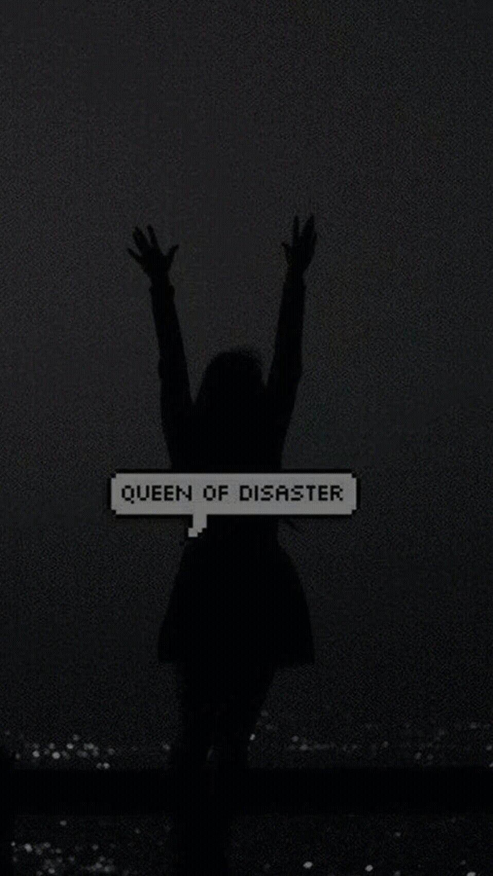 Queen Of Disaster Silhouette Grunge PFP Wallpaper