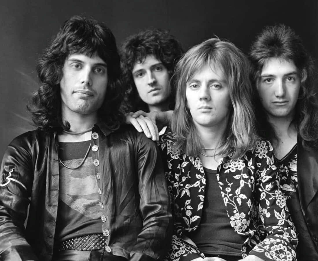 Rockikonerfreddie Mercury Och Brian May Från Queen