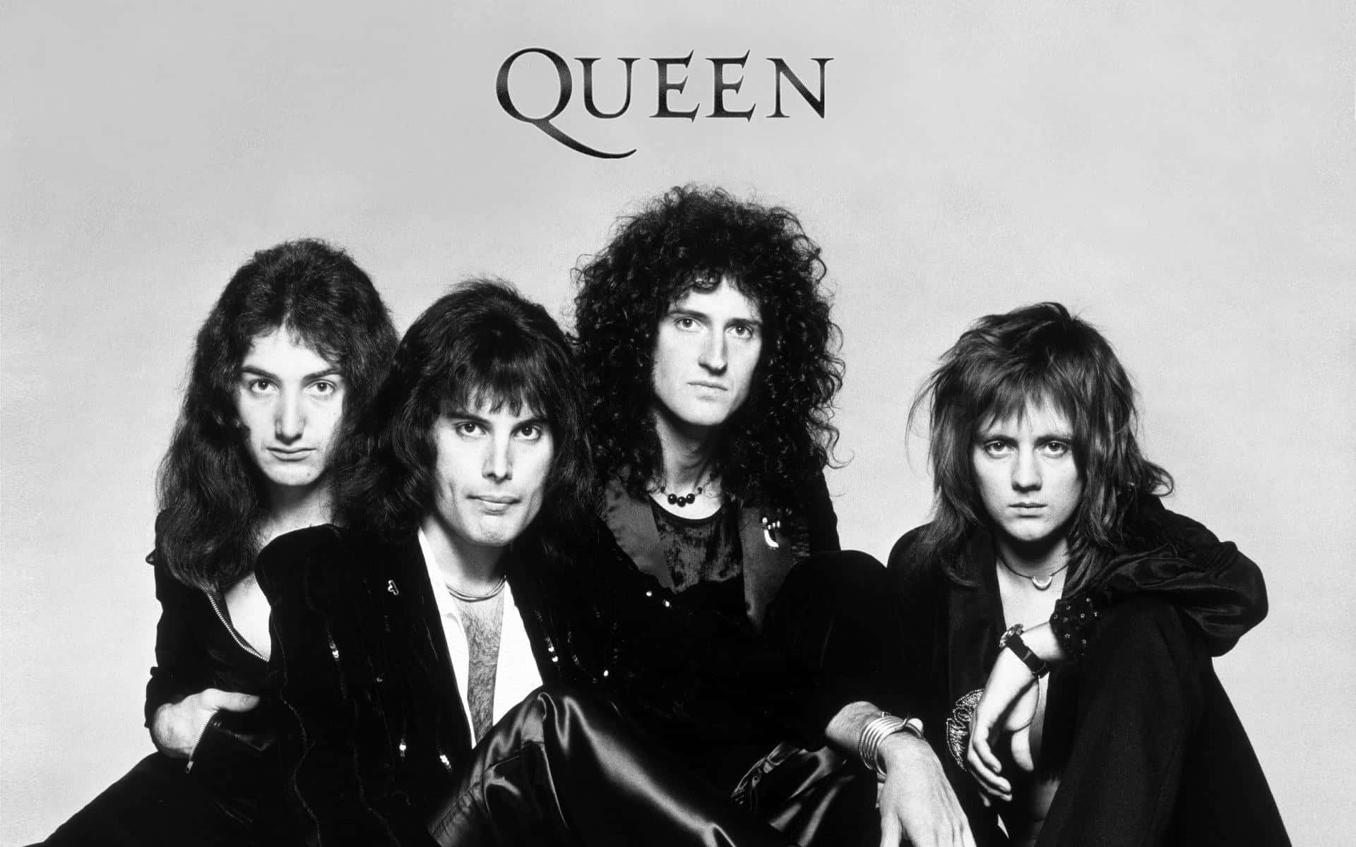 Queen in their classic line-up; Freddie Mercury, John Deacon, Brian May and Roger Taylor