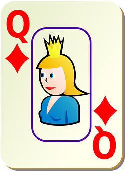 Queenof Diamonds Playing Card PNG