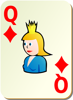 Queenof Diamonds Playing Card PNG