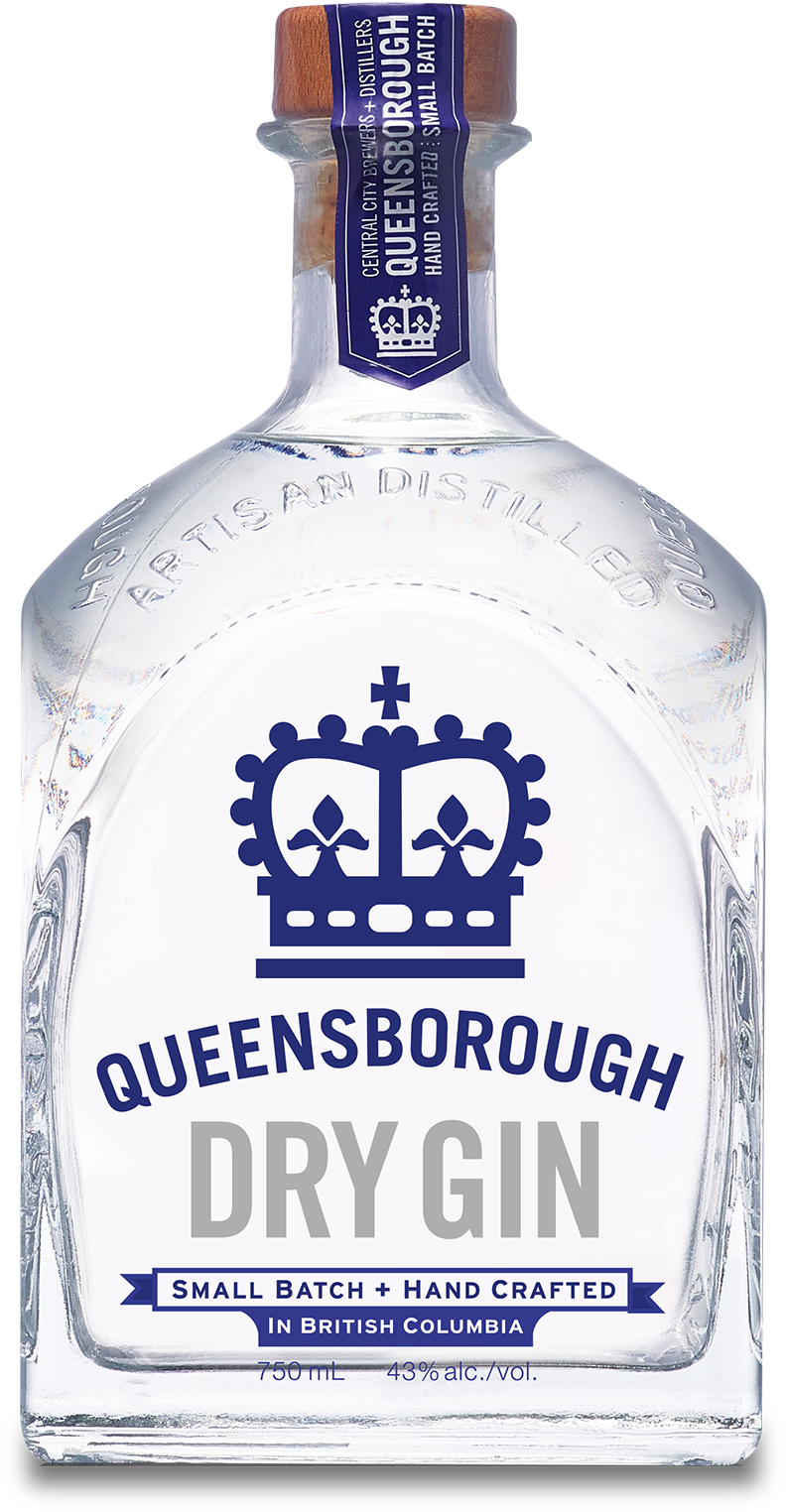 Queensborough Dry Gin Bottle PNG