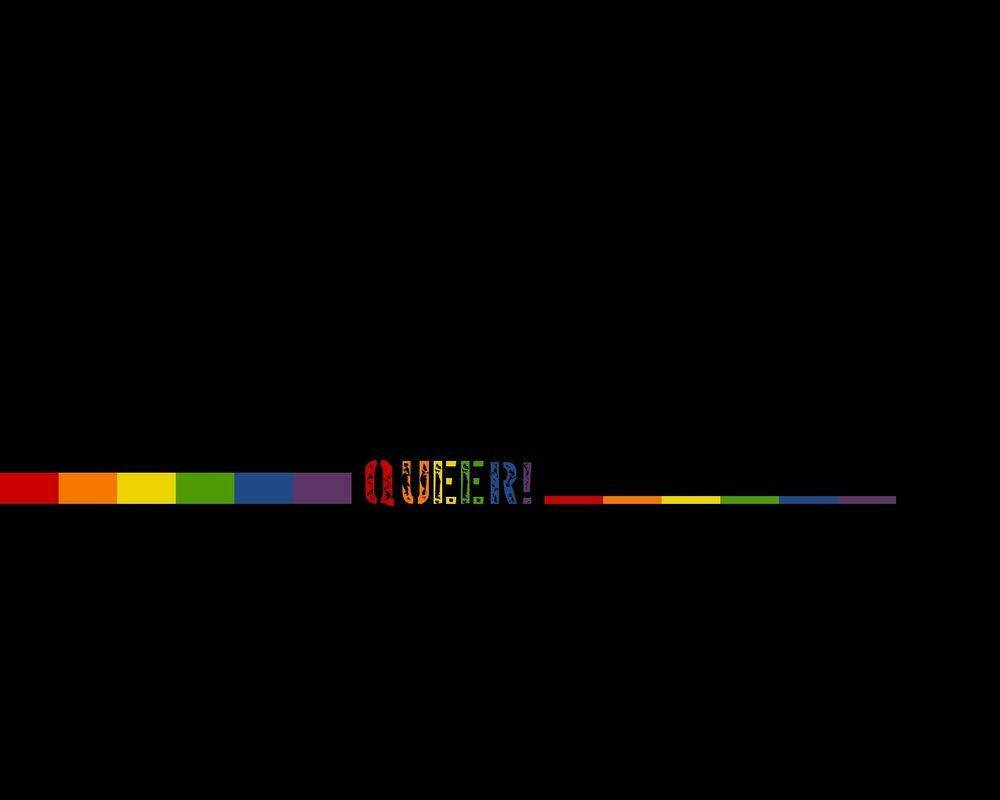 Queer Text On Black Background Wallpaper