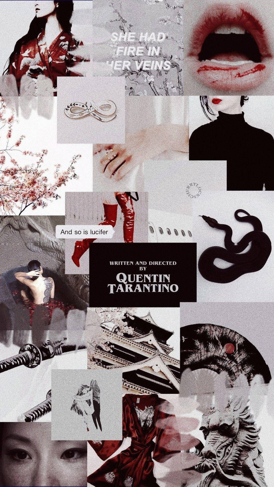 Quentin Tarantino Aesthetic Collage