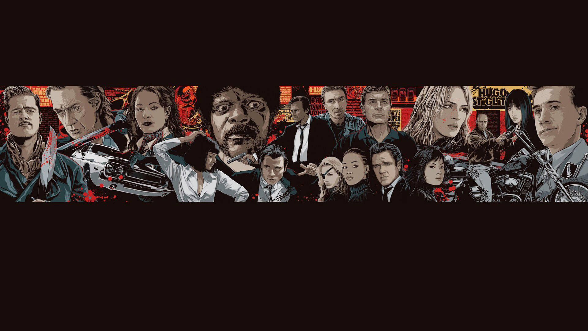 Quentin Tarantino American Film Pulp Fiction Wallpaper