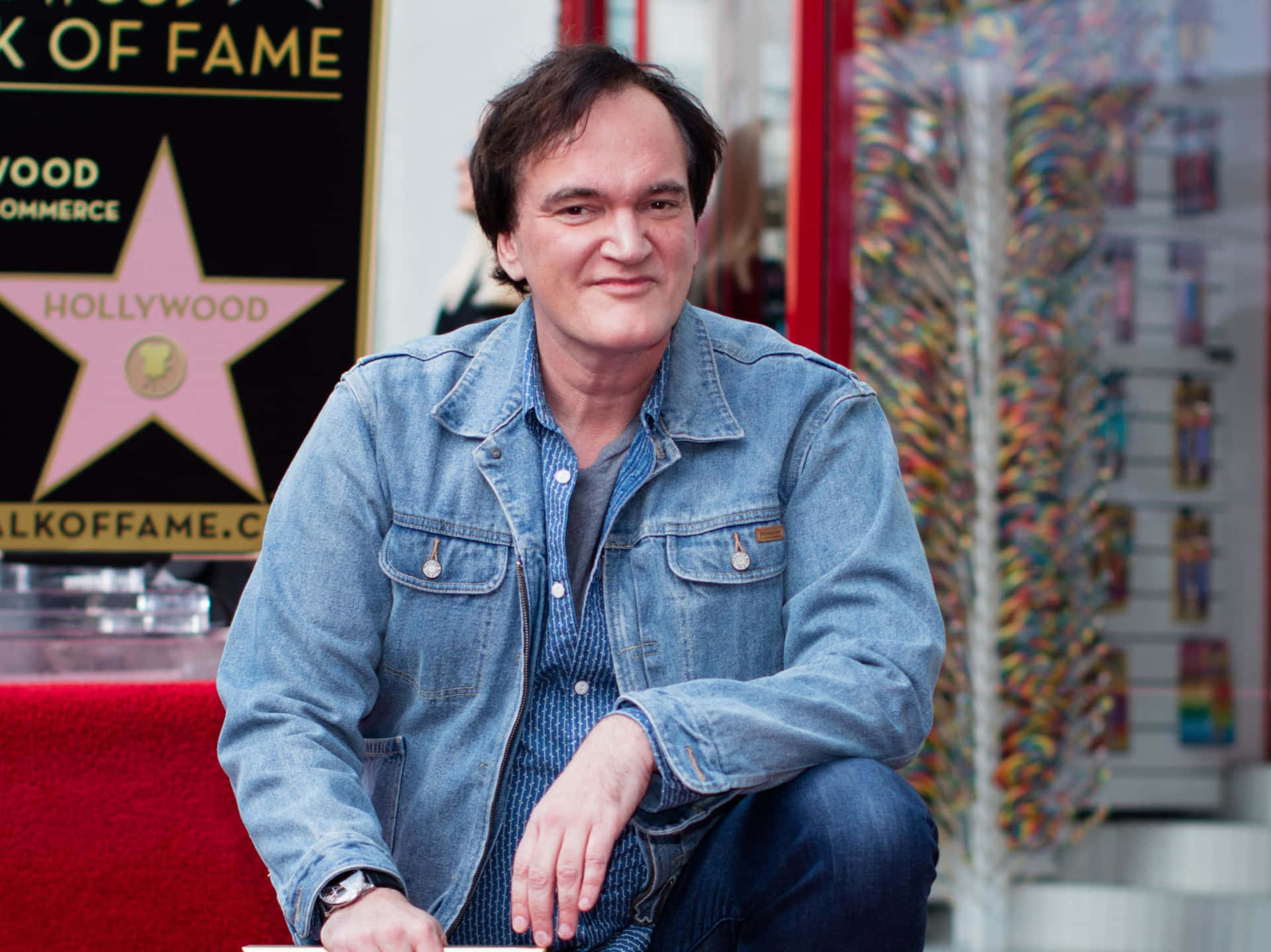 Quentin Tarantino Hollywood Walkof Fame Star Wallpaper