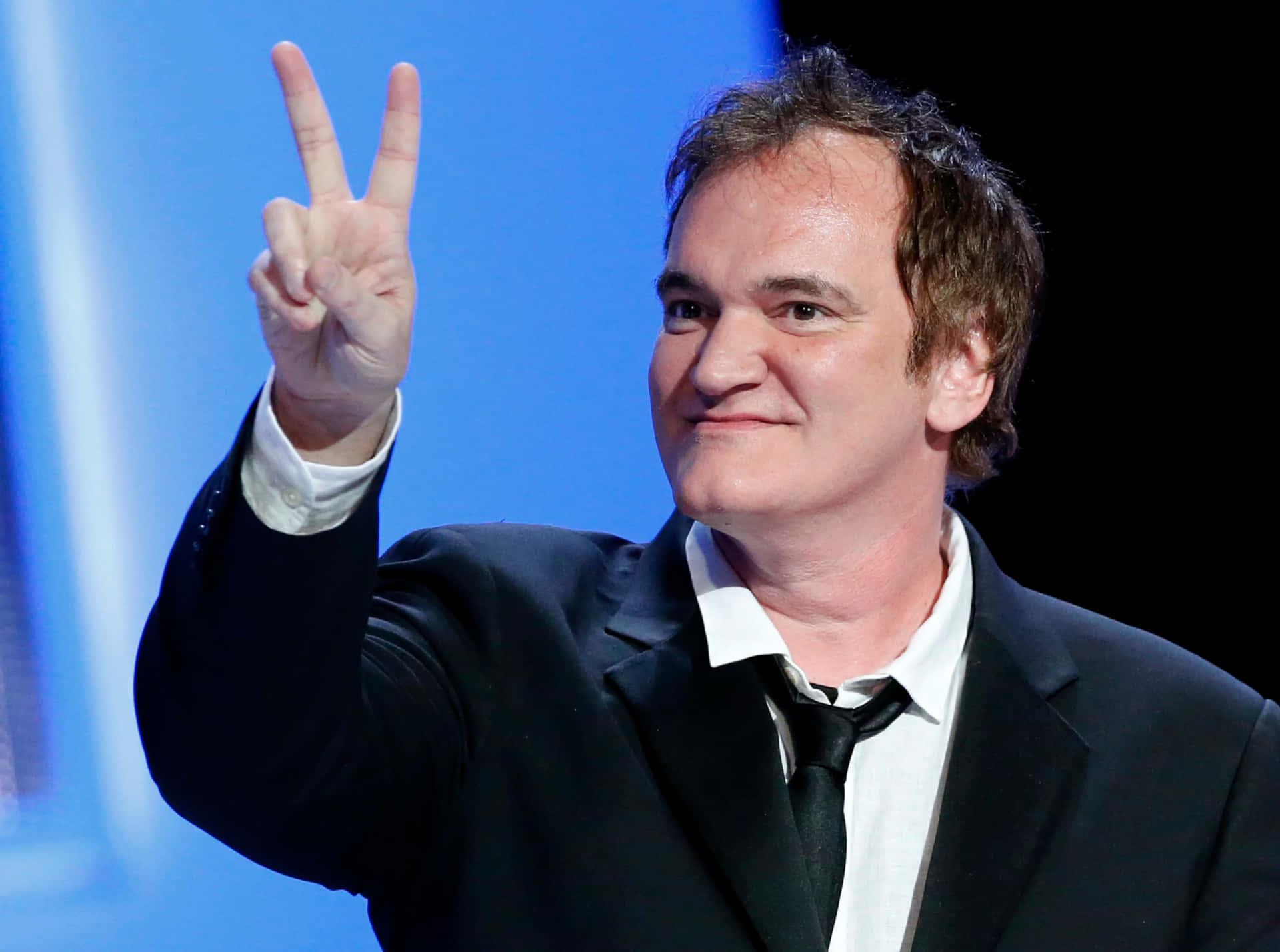 Quentin Tarantino Peace Sign Wallpaper