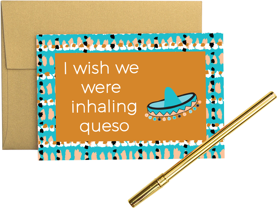 Queso Inhalation Wish Greeting Card PNG