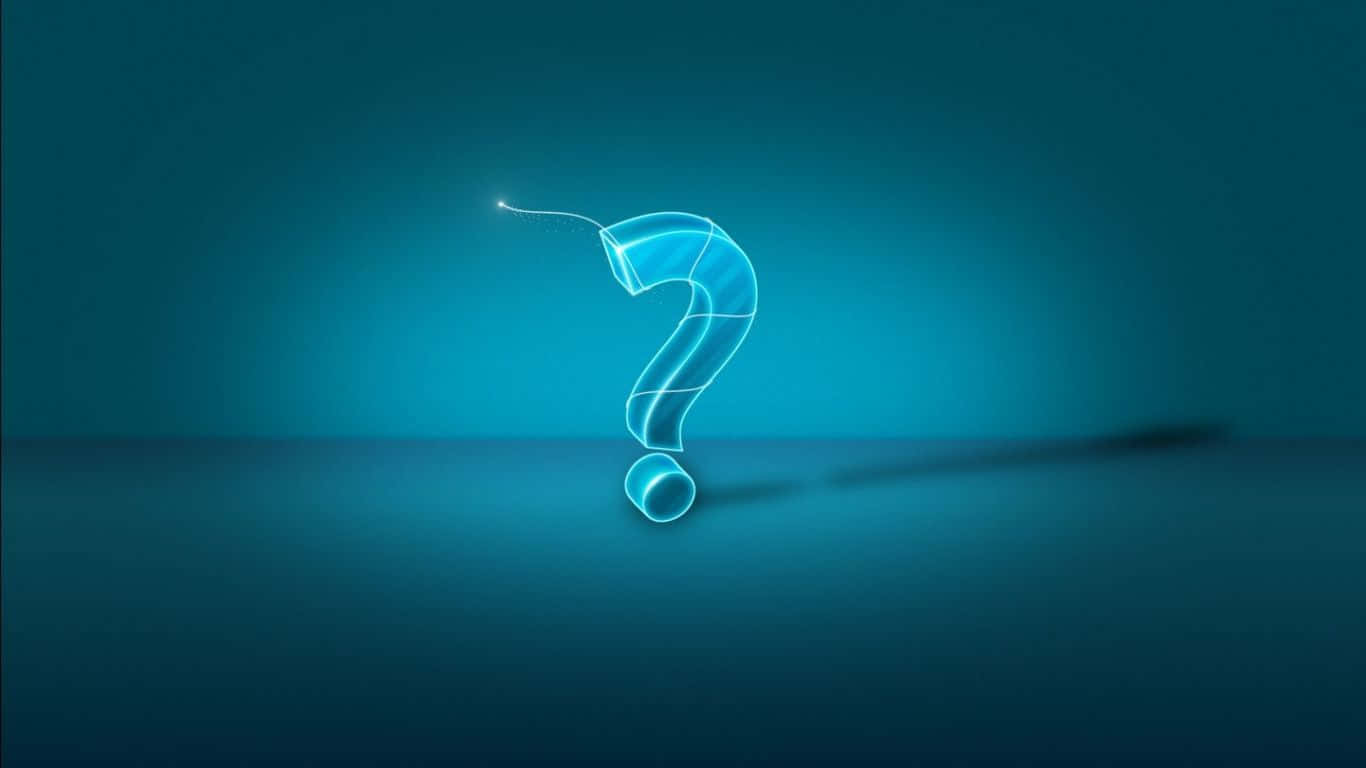 A Blue Question Mark On A Blue Background