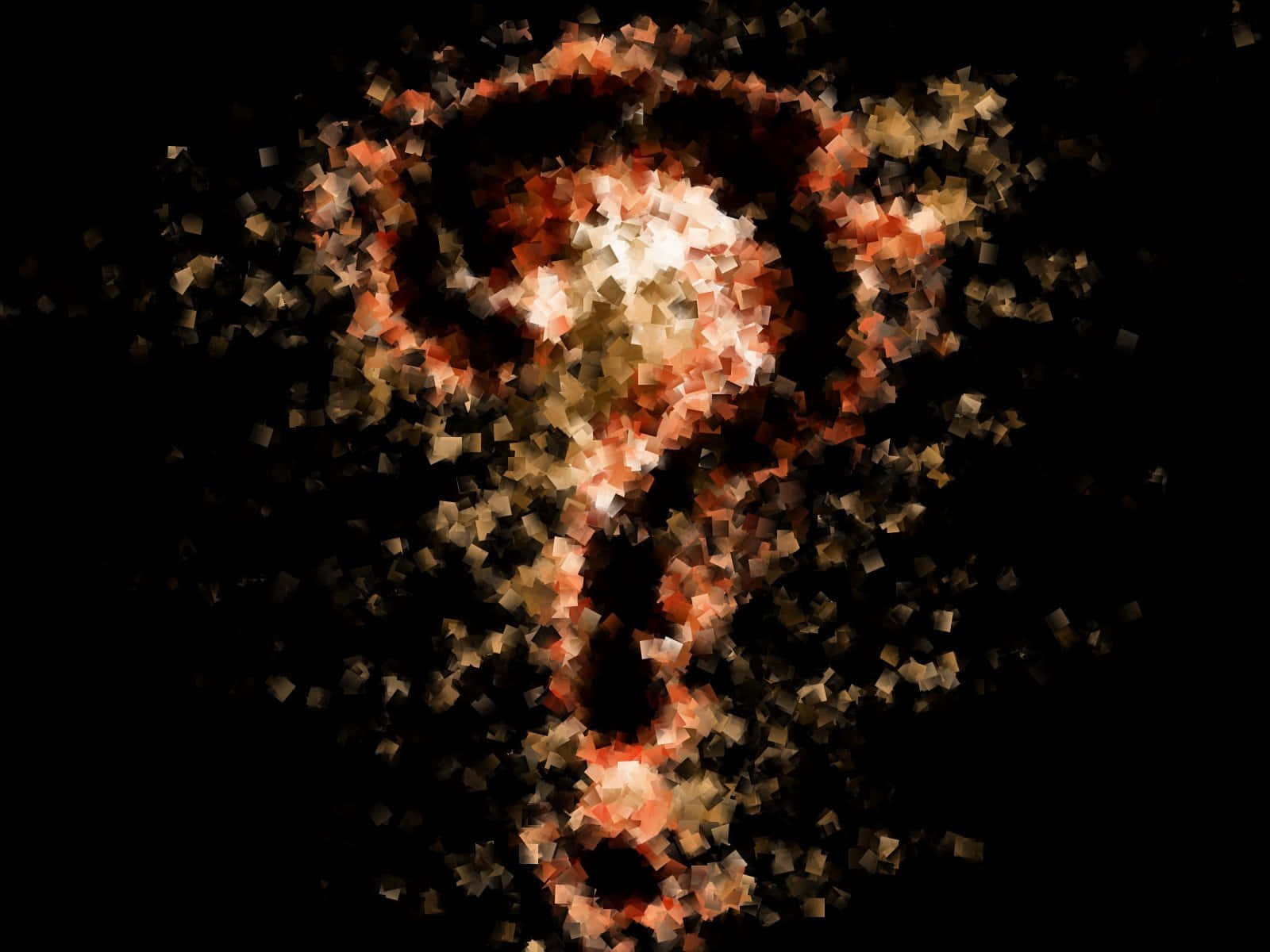 A Question Mark Made Of Fire And Ash