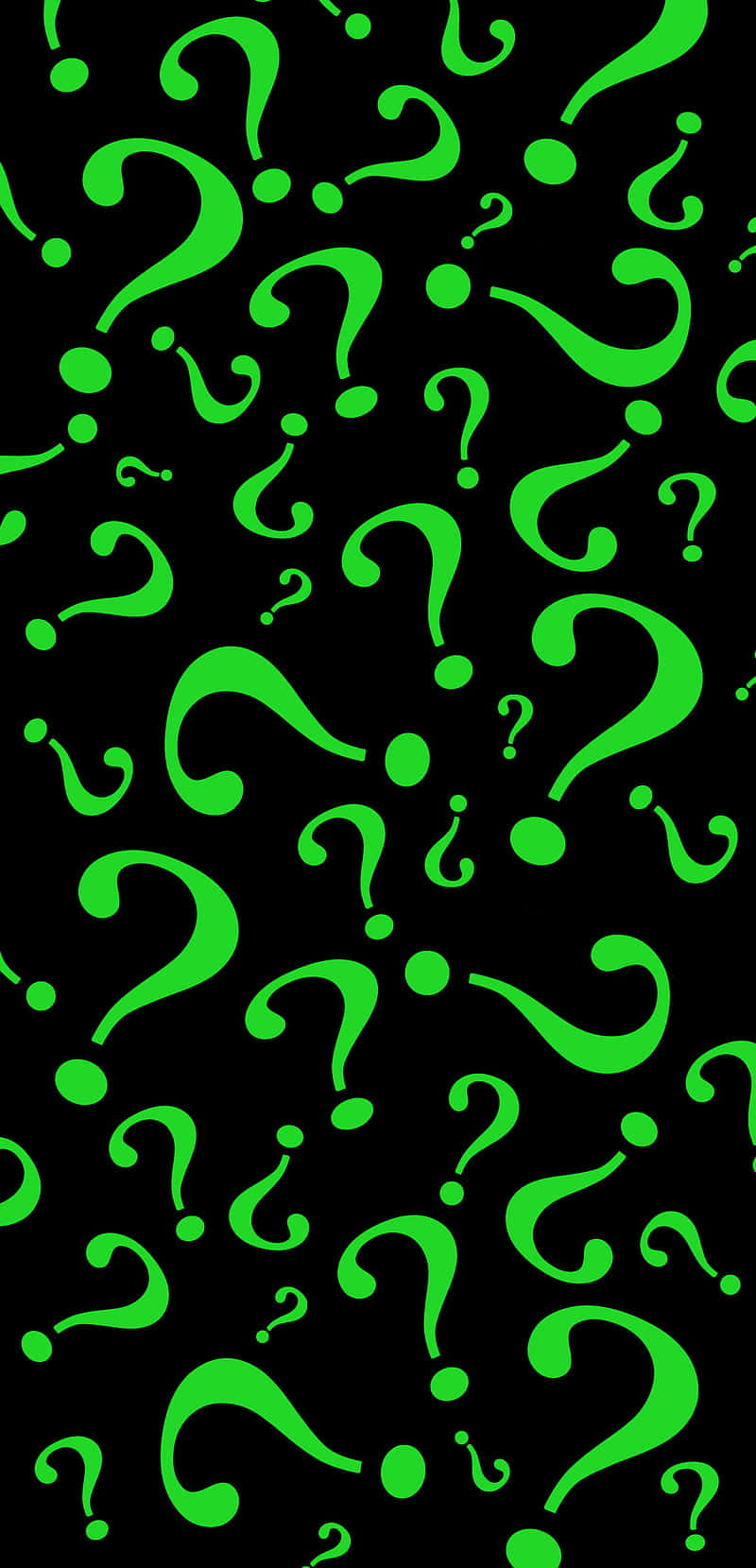 Black And Green Question Marks Background