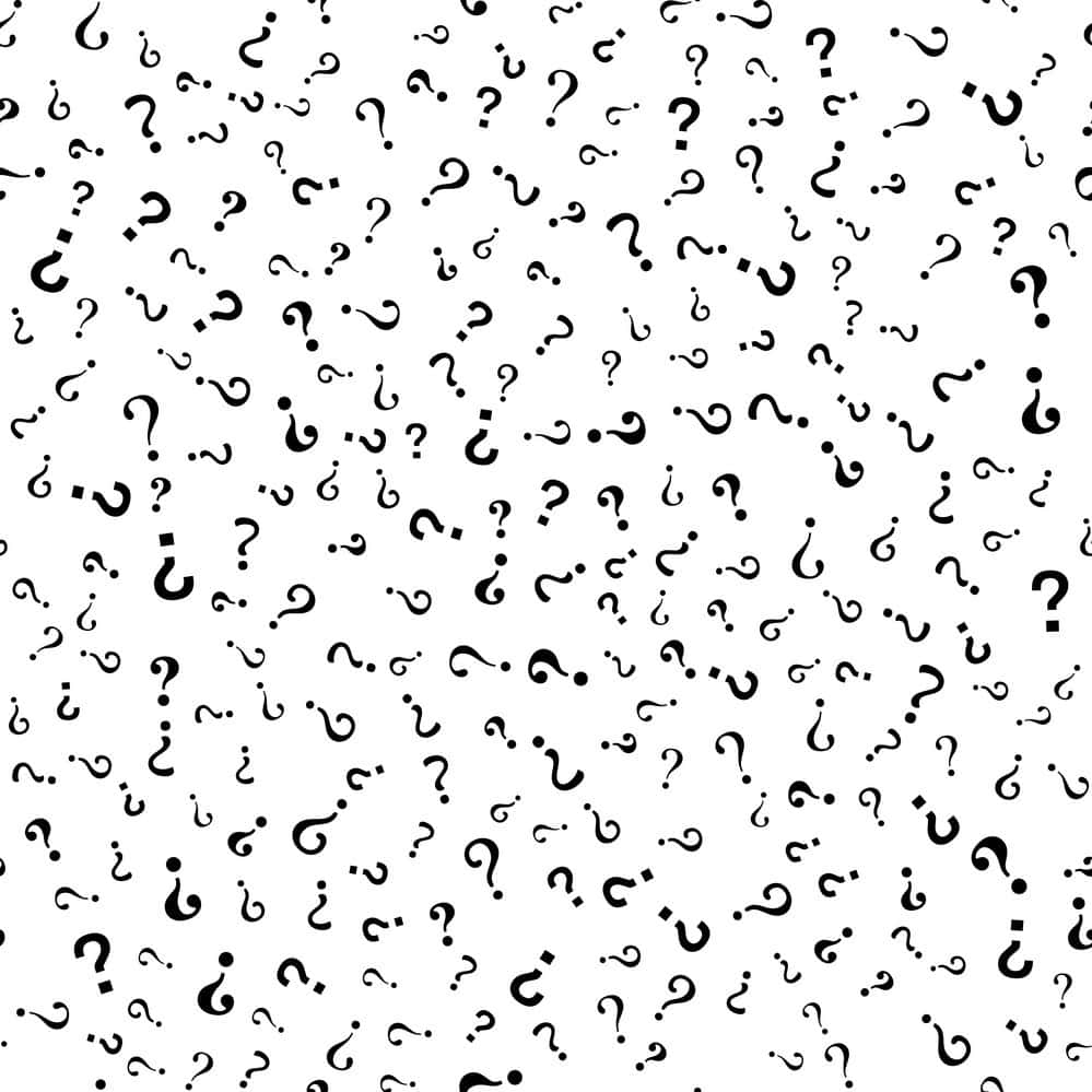 Tiny Black And White Question Marks Background