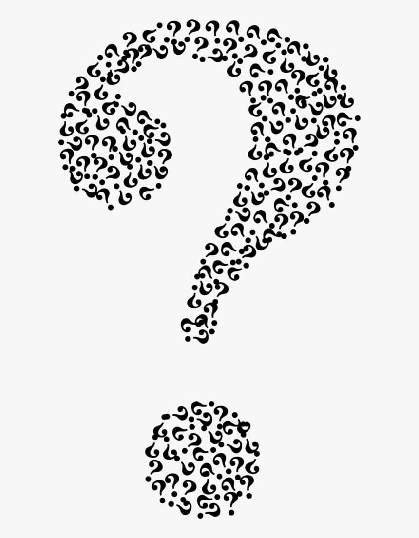 Big And Tiny Black Question Mark Background