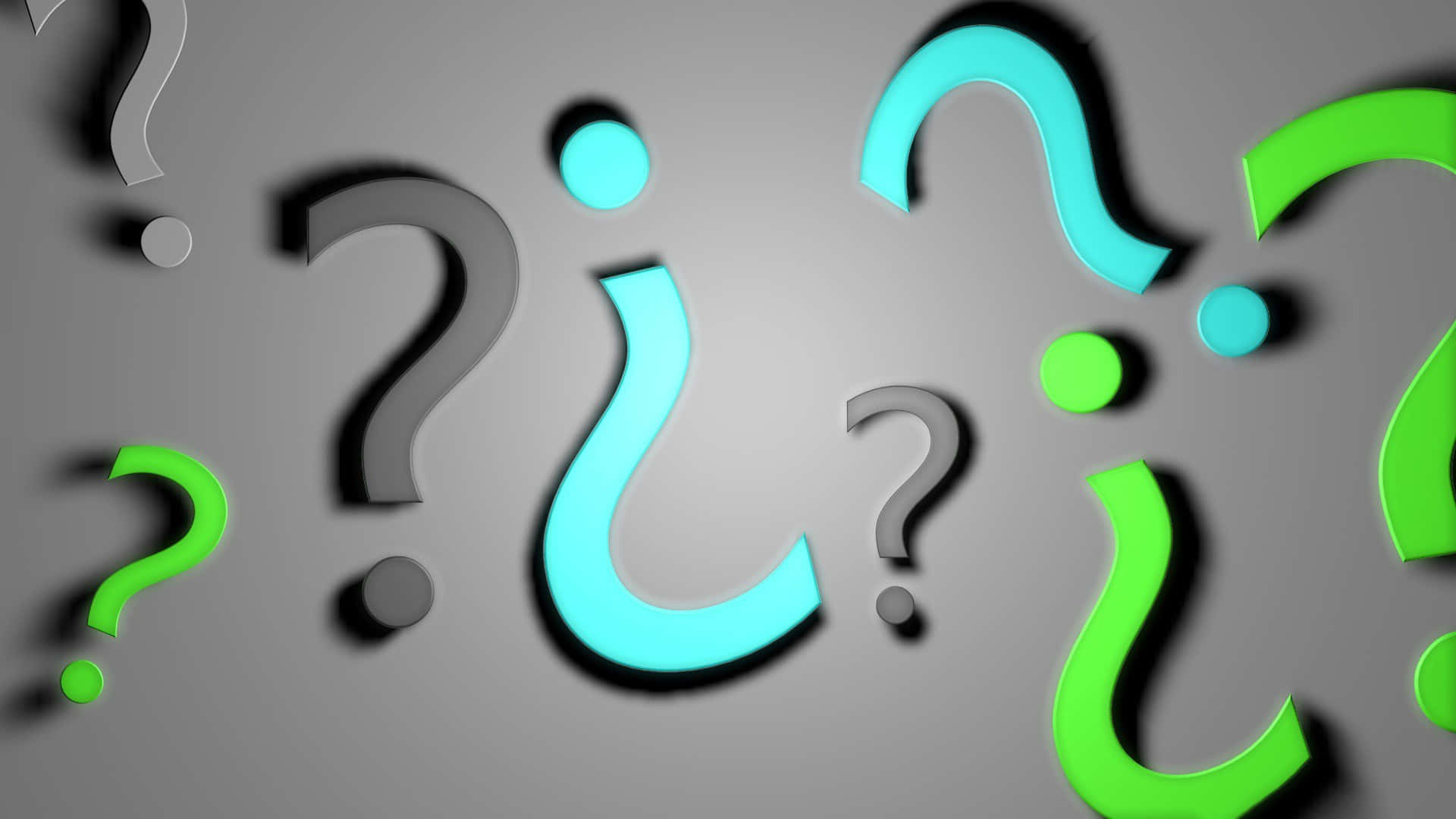 Blue Green Question Marks Background