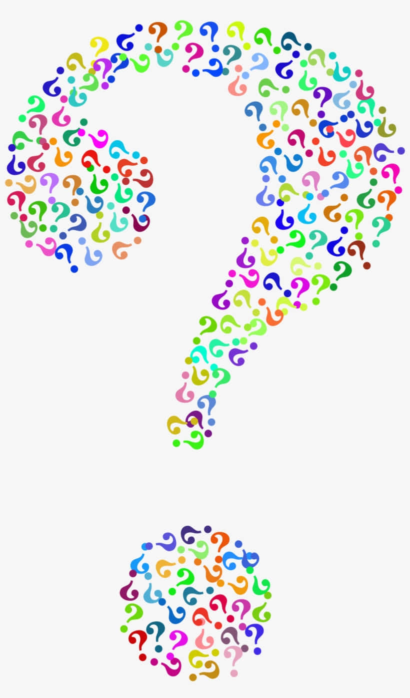 Big And Tiny Colorful Question Mark Background