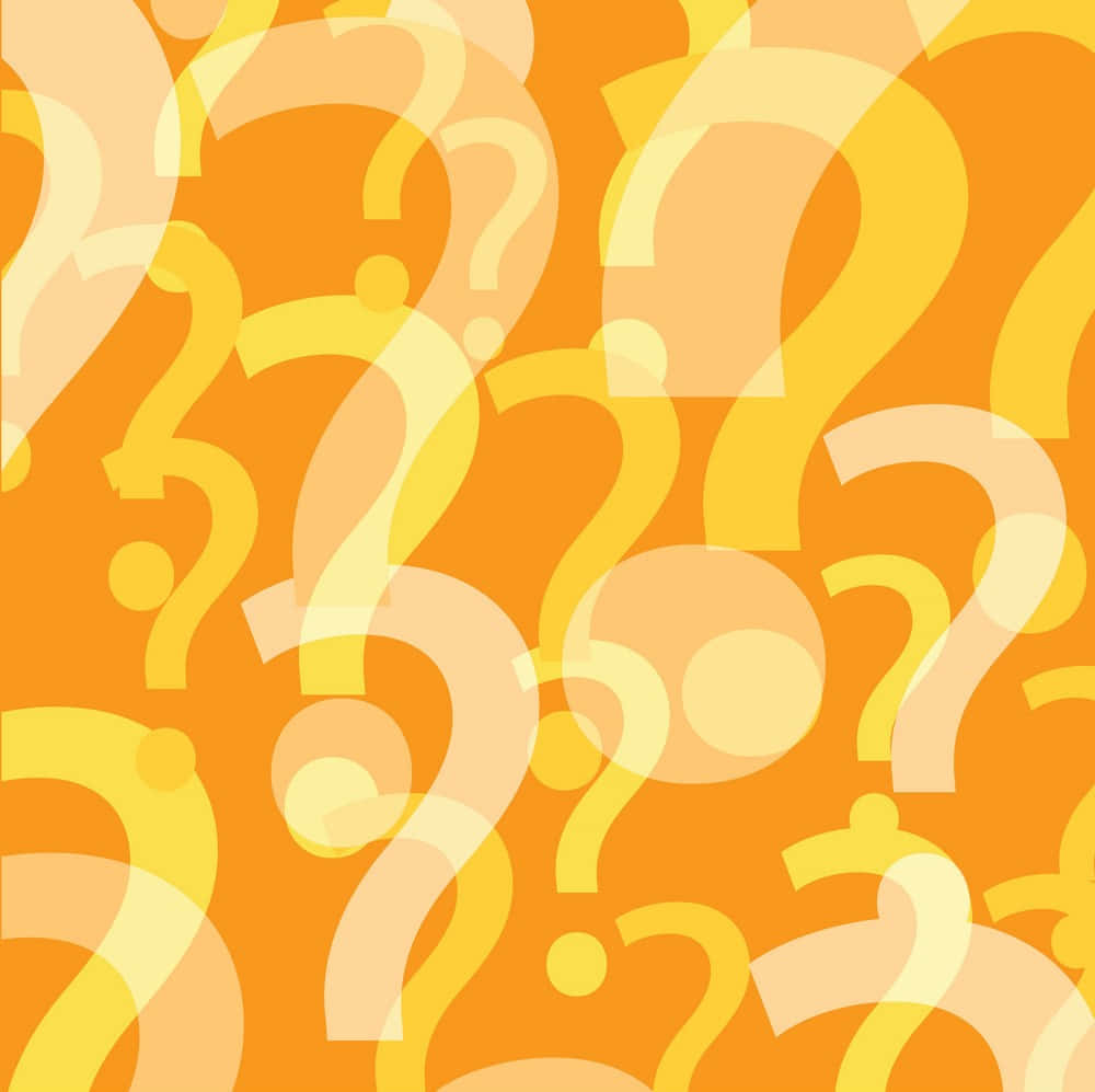 Yellow And Orange Question Marks Background