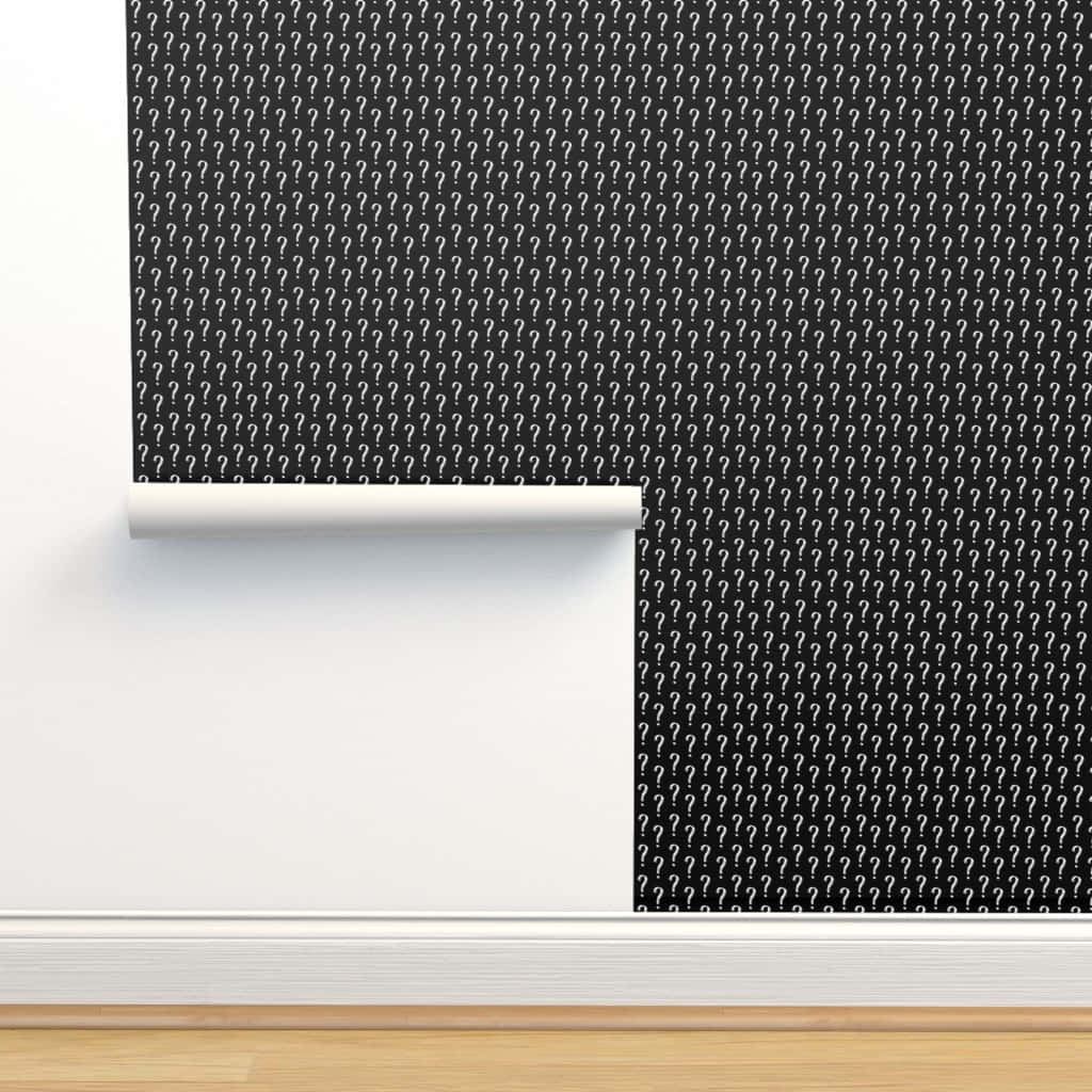 Intriguing Black and White Pattern of Question Marks Wallpaper