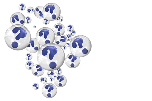 Question Mark Bubbles Abstract PNG