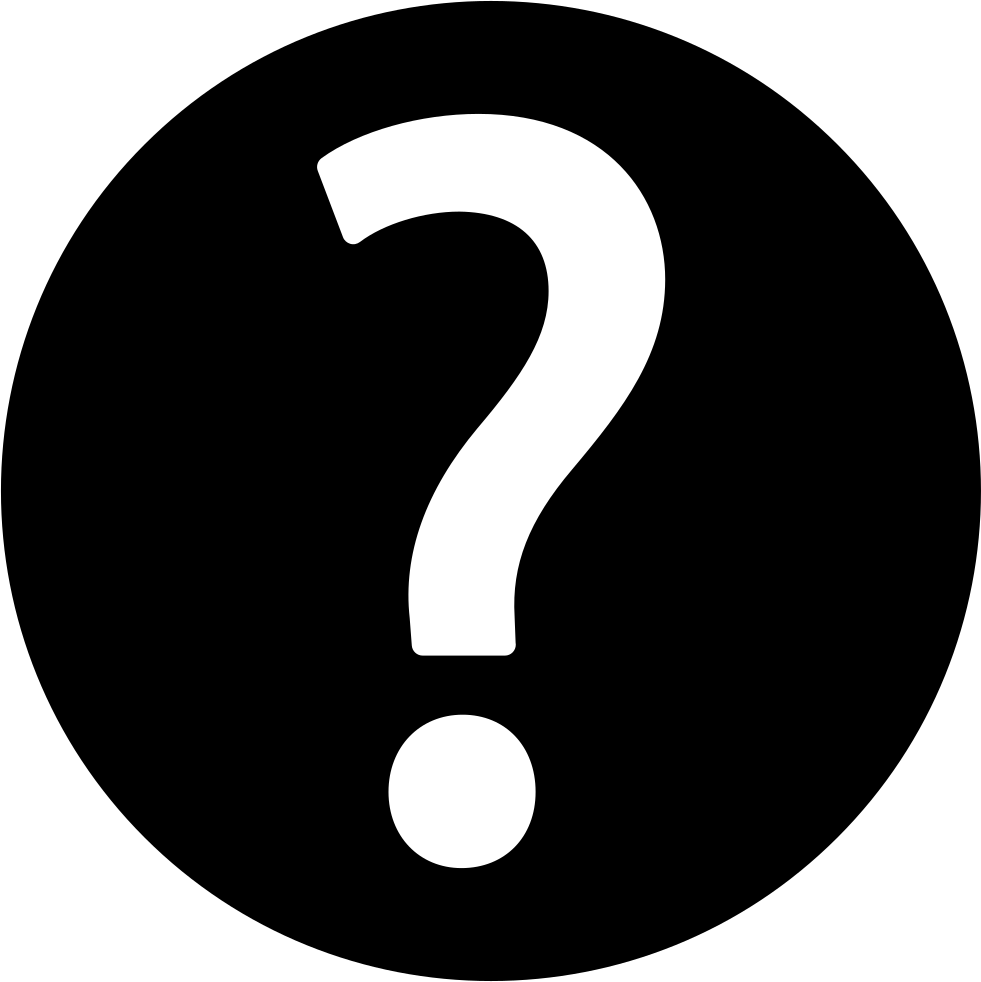 Question Mark Icon Black Background PNG