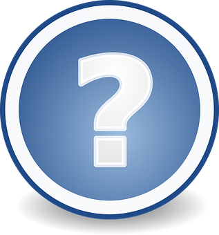 Question Mark Icon Blue Background PNG