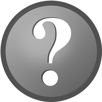 Question Mark Icon Gray Background PNG