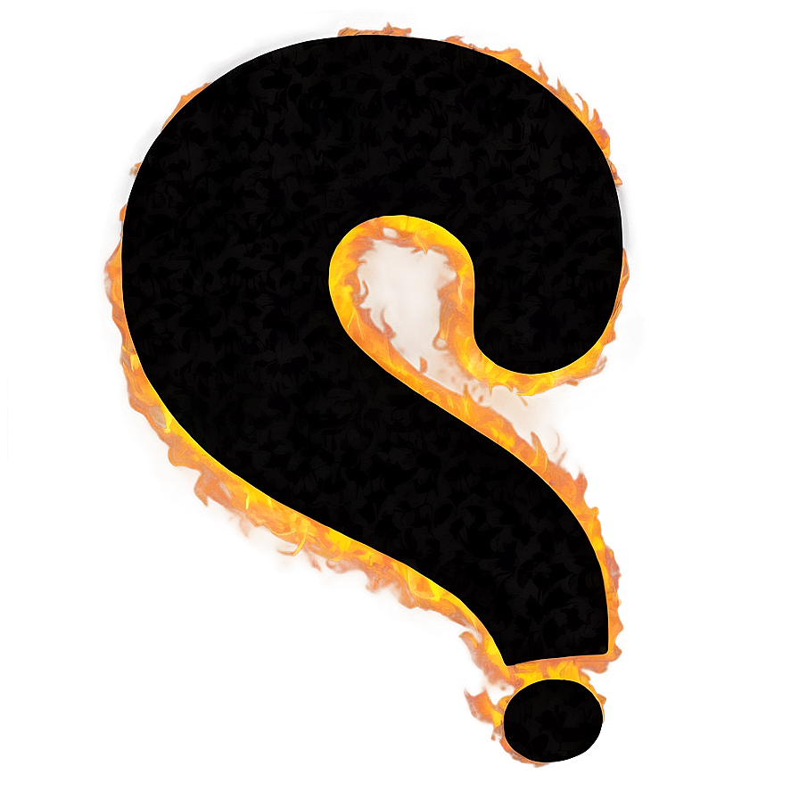 Question Mark In Fire Png Equ51 PNG