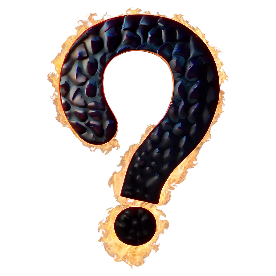 Question Mark In Fire Png Qqi PNG