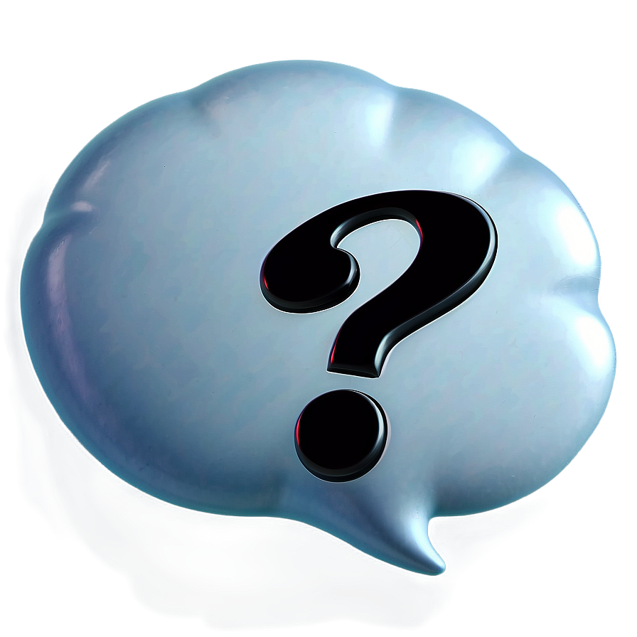 Question Mark In Thought Bubble Png 04292024 PNG