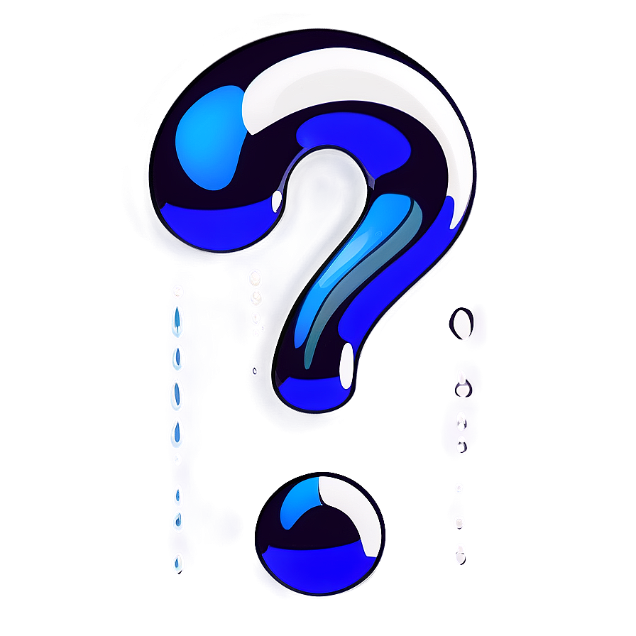 Question Mark In Water Drop Png 11 PNG