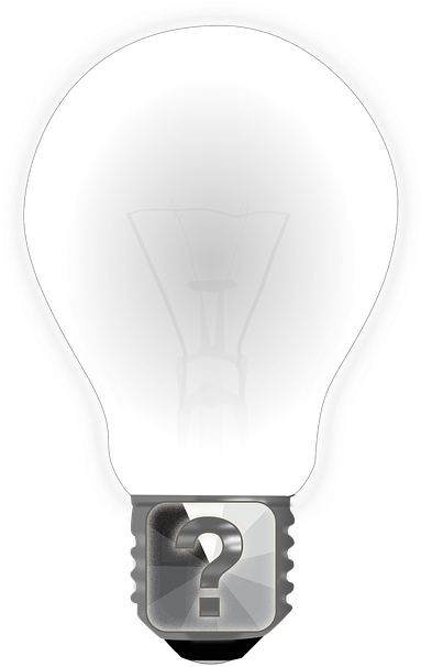 Question Mark Lightbulb Idea Concept PNG
